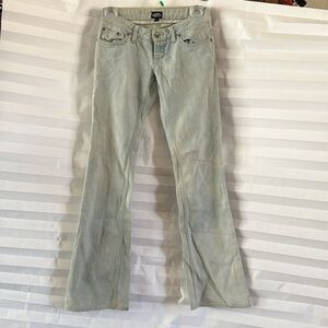 Vans Off The Wall Women's Jeans Size 1 Distressed Pale Blue Skinny Fit